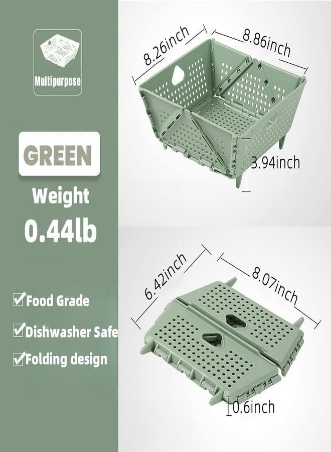 Sevia Foldable Vegetable Storage Basket Holder with Drainage,Versatile Plastic Collapsible Colander Drain Basket with Kitchen Food Strainer Food Strainer Space-Saving BPA Free Dishwasher Safe - Image 4