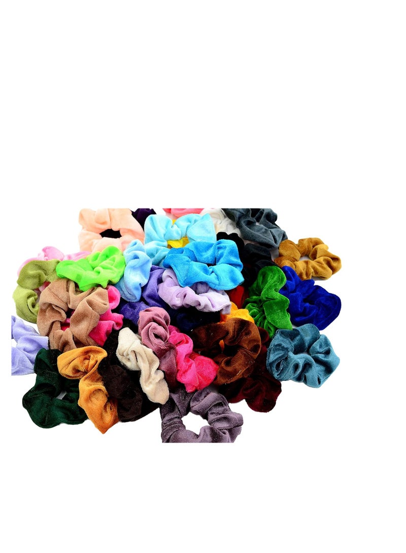 Chloven 45 Pcs Hair Scrunchies Velvet Elastics Hair Bands Scrunchy Hair Ties Ropes Scrunchie for Women Girls Hair Accessories - Great Gift for Holiday Seasons - Image 4