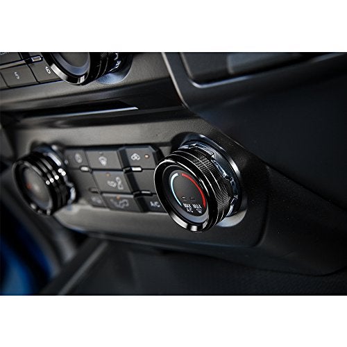 Keptrim for F150 Air Conditioner Switches AC VOL Knob Ring Button Trim for Ford F150 XLT 2015 2016 2017 2018 2019, Black Aluminum 4pcs (Not for 2021 2022) - Image 3