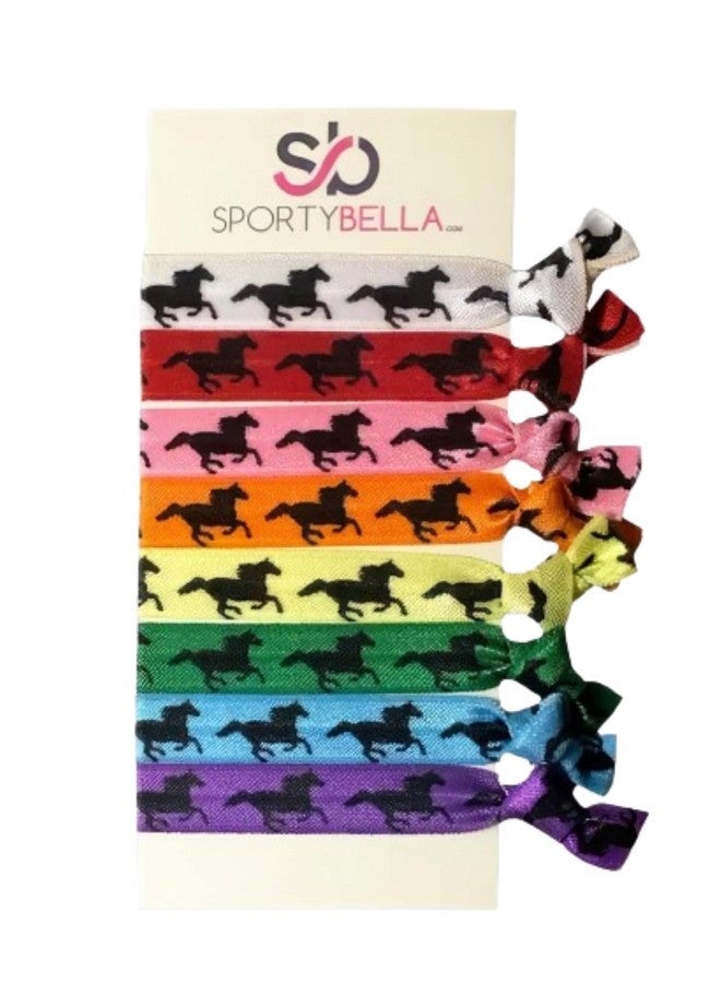 إنفينيتي كوليكشن إكسسوارات شعر الخيل متعددة الألوان، مجموعة أربطة شعر مطاطية لرعاة البقر، ربطات شعر لا تتجعد، هدية لراكبي الخيل - Image 1