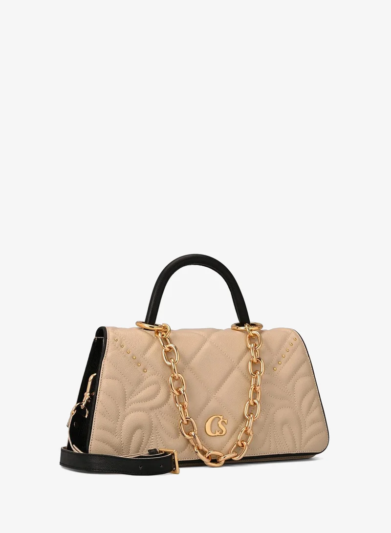 Quilted Bag Chain Off-White