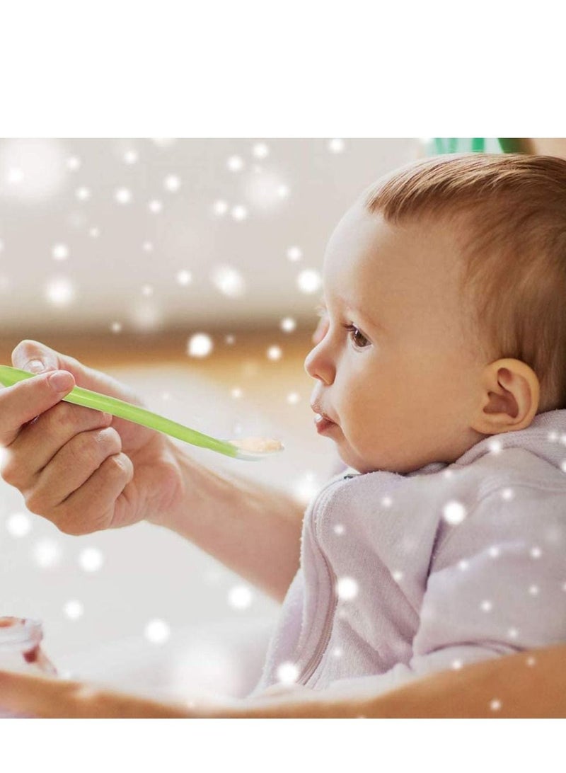 SYOSI Baby Spoons Silicone Infant Safety Feeding Weaning Soft BPA Free for Kids 8 Pack - Image 4