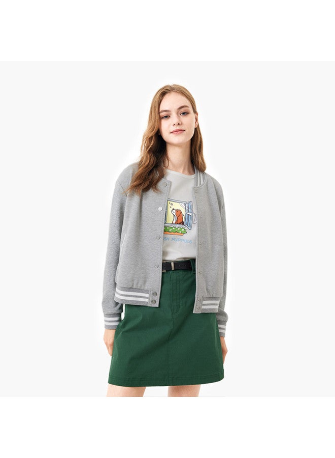 Hush Puppies New Year's Edition Spring/autumn Casual American Retro College Style Baseball Jacket Women's Outerwear - Image 2