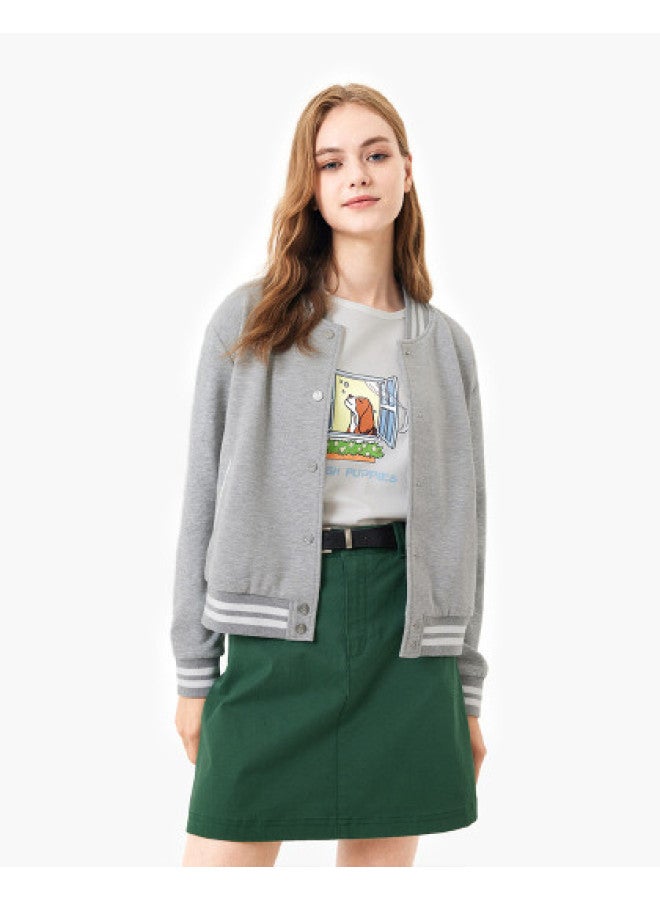 Hush Puppies New Year's Edition Spring/autumn Casual American Retro College Style Baseball Jacket Women's Outerwear - Image 1
