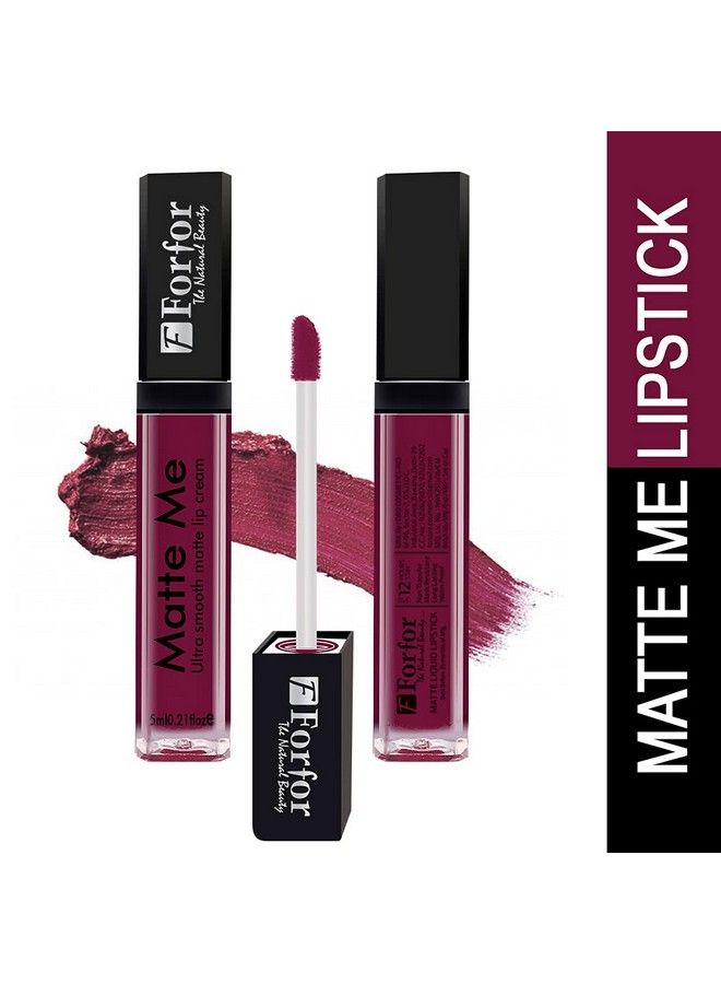 FORFOR® لون شفاه سائل مات طويل الأمد | مقاوم للماء | لون مات - ماريون القمر (حتى 12 ساعة ثبات) - Image 4