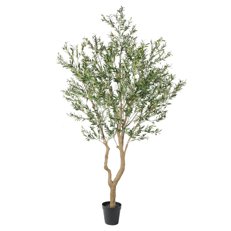 Nafresh Tall Faux Olive Tree10ft120in Realistic Potted Silk Artificial Olive Tree Fake Olive Trees Indoor with Green Leaves and Big Fruits for Home Office Living Room Stairs Patio Decor