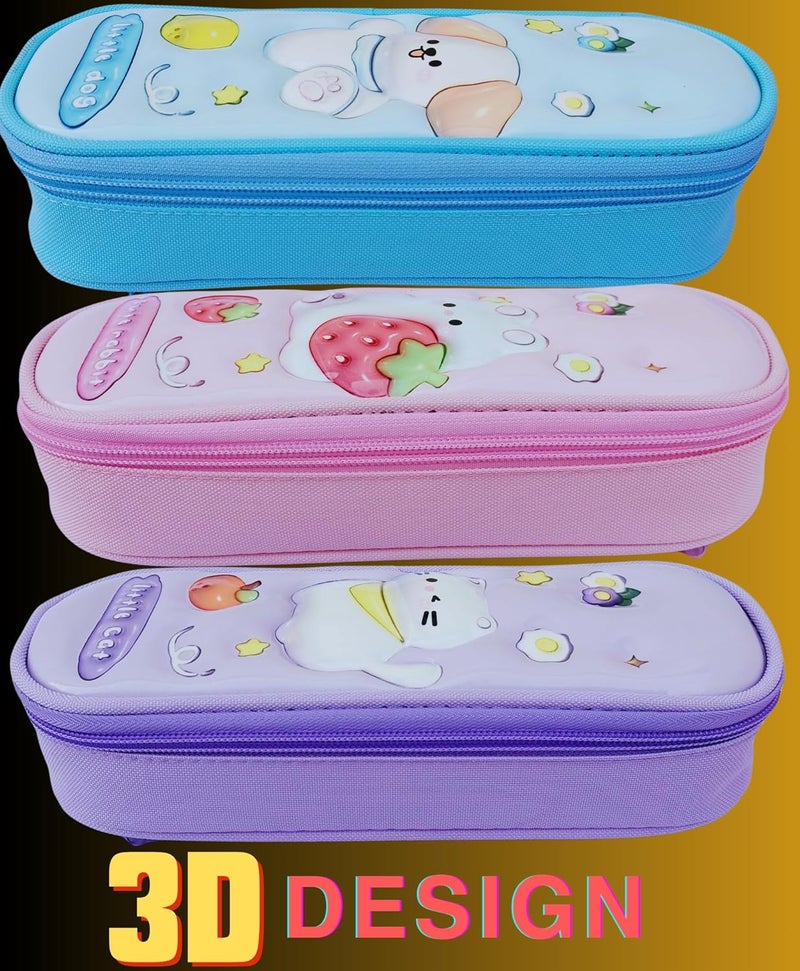 Isvi Pencil Box Pouch for Kids (Pack of 1), 3D Animal Pencil Pouch for Boys and Girls, Birthday Return Gifts, Gift Ideas for Kids, Stylish Premium Hardtop Stationery Bag for School Students - Image 5