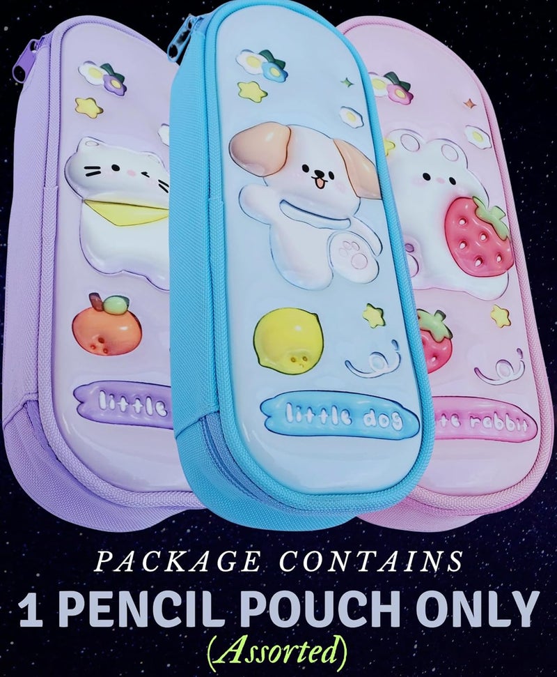Isvi Pencil Box Pouch for Kids (Pack of 1), 3D Animal Pencil Pouch for Boys and Girls, Birthday Return Gifts, Gift Ideas for Kids, Stylish Premium Hardtop Stationery Bag for School Students - Image 3