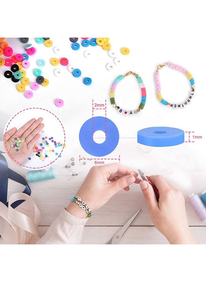 Arabest 4800-Piece Premium Polymer Clay Beads Kit - DIY Jewelry Making Set for Bracelets, Necklaces & Earrings, Includes 19 Colors & Accessories, Perfect for Kids Crafts  - Image 3
