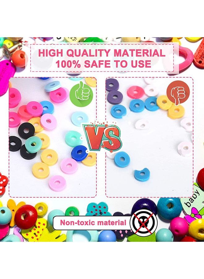 Arabest 4800-Piece Premium Polymer Clay Beads Kit - DIY Jewelry Making Set for Bracelets, Necklaces & Earrings, Includes 19 Colors & Accessories, Perfect for Kids Crafts  - Image 5