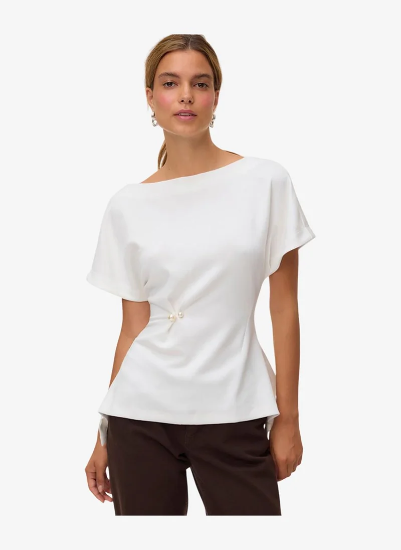 Women's VMMILLE Short Sleeve Detail Jersey Top