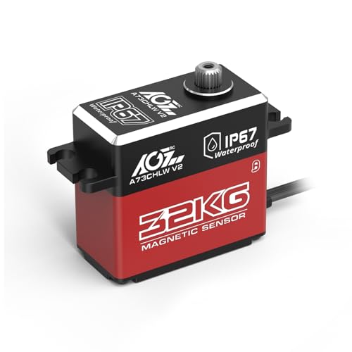 AGFRC 32KG IP67Waterproof RCServo HighTorque  Full Metal Gear Coreless Steering Servo for 110 RC Car Boat Crawler Control Angle 180 A73CHLW V2 - Image 1
