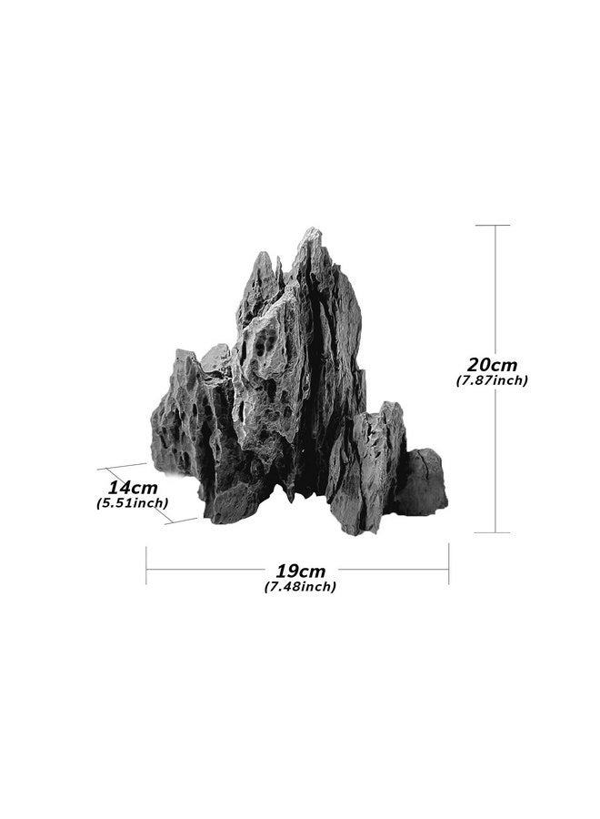 FZONE Resin Seiryu Stone Model Ph-Neutral Aquarium Rocks for aquascaping, Micro-Landscapes (Size: 7.48'' 5.51'' 7.87'') - Image 2