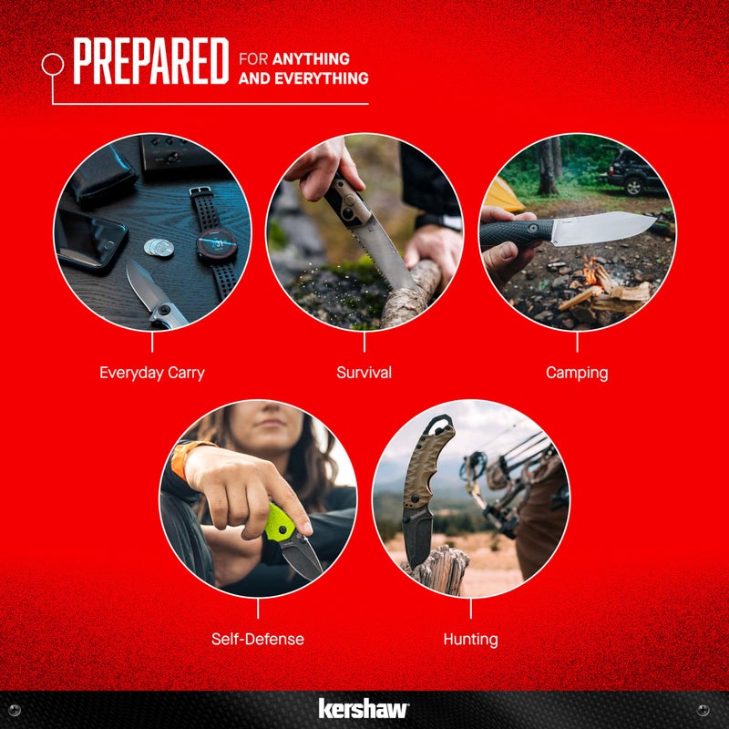 Kershaw سكين كيرشو كرايو، شفرة من الفولاذ المقاوم للصدأ بطول 2.75 إنش، سكين جيب بفتح مساعد للاستخدام اليومي - Image 3