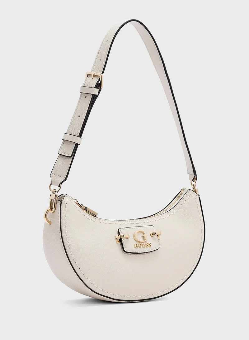 جس Nastra Top Zip Shoulder Bag