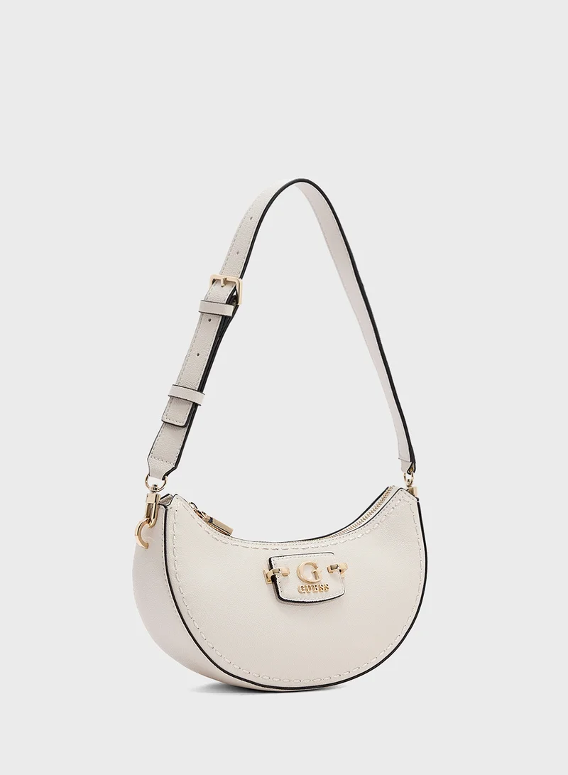 جس Nastra Top Zip Shoulder Bag