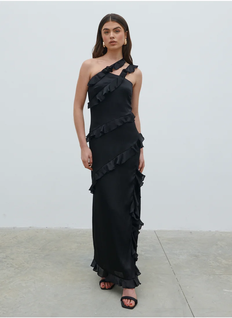 بريتي لافيش Sabina One Shoulder Ruffle