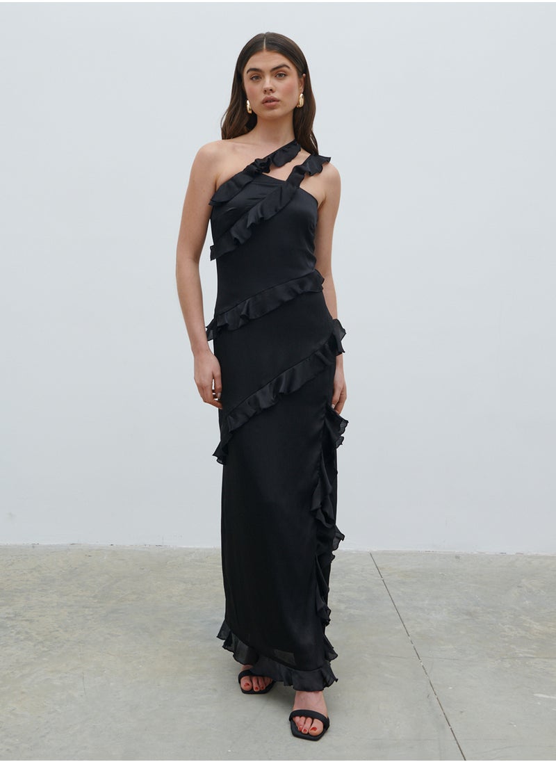 PRETTY LAVISH Sabina One Shoulder Ruffle  - Image 1