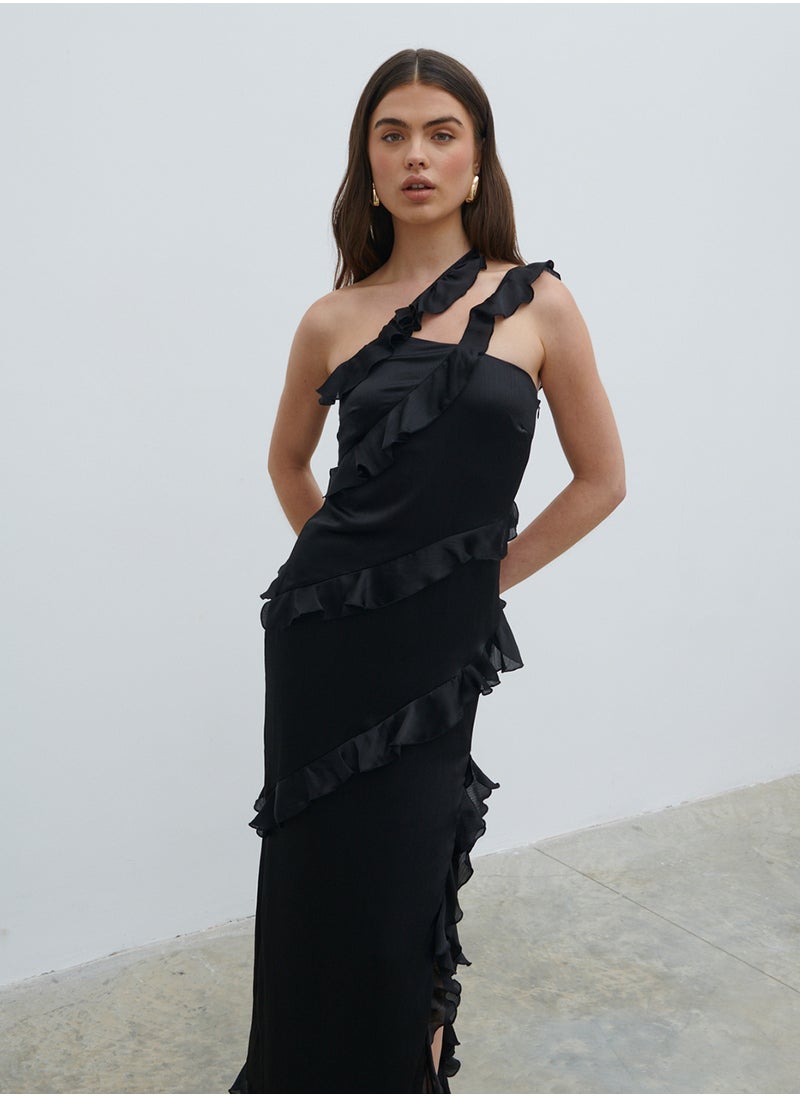 PRETTY LAVISH Sabina One Shoulder Ruffle  - Image 4