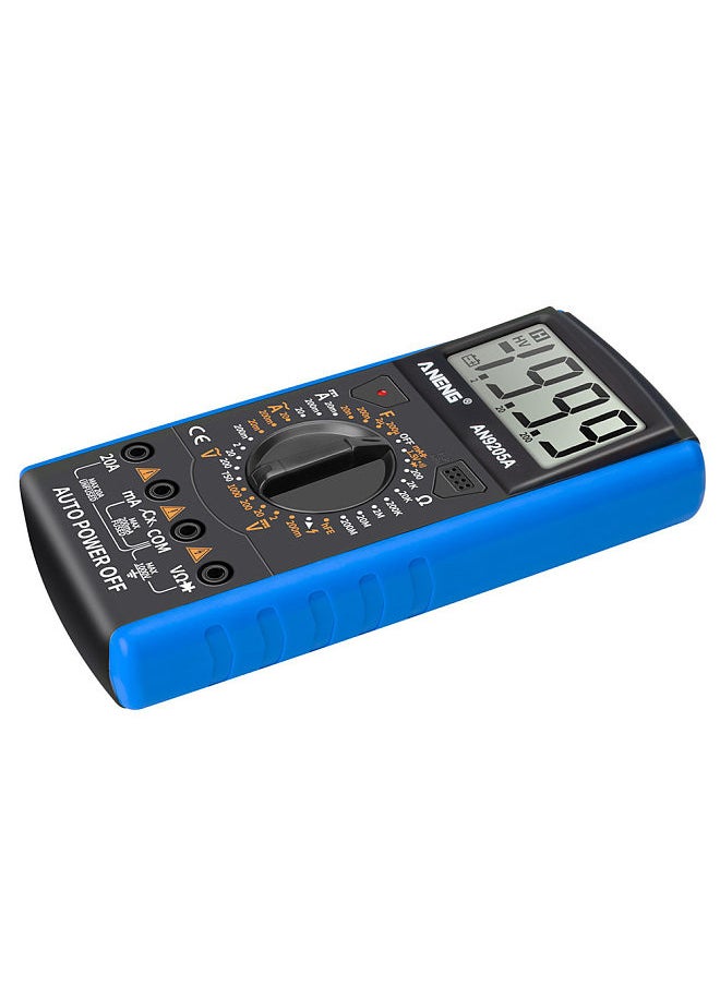 ANENG AN9205A Digital Multimeter 3 1/2 LCD Display 1999 Count Manual Range Universal Meter AC DC Resistance Capacitance Transistor Tester Multifunctional Ammeter with Backlight NCV Test Meter Blue  - Image 5