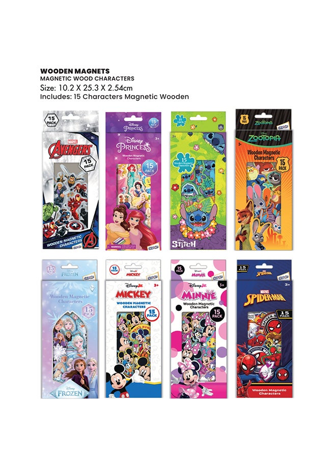 MARVEL مجموعة شخصيات مارفل أفنجرز الخشبية المغناطيسية | 15 قطعة | لعبة تعليمية للأطفال | متعددة الألوان | العمر 3 سنوات وما فوق - Image 5