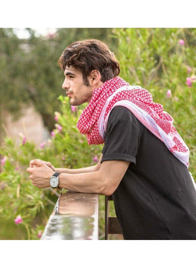 Zikra Scarf Shemagh Tactical Desert Keffiyeh Head Neck Scarf White Arab Wrap - Image 5