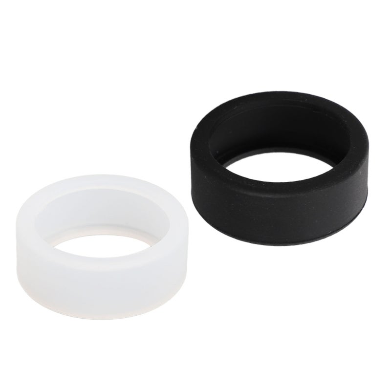 2Pcs Smart Ring Silicone Cover Thin Lightweight Skin Friendly Smart Ring Protector Silicone Elastic Case Black and White S for Size 6 7 8 9 10 - Image 4