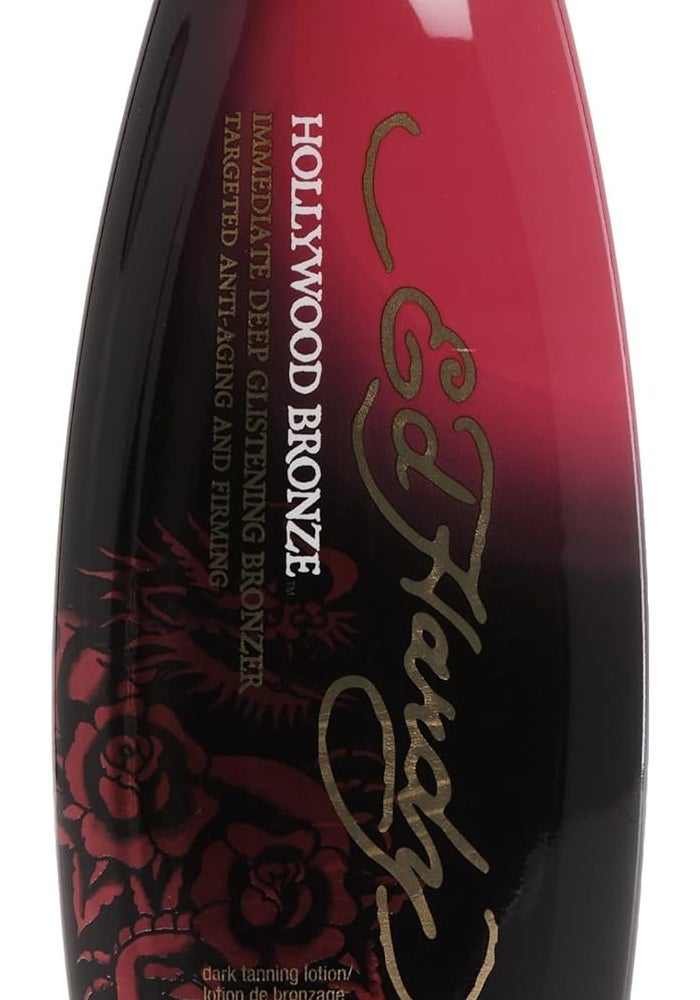 Ed Hardy Hollywood Bronze Bronzer Tanning Lotion - 10 oz Dark Tanning Lotion for Radiant Glow - Image 1