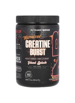 NutraBio NutraBio, Micronized Creatine Burst, Island Splash Fruit Punch, 0.83 lb (379 g)  - Image 1