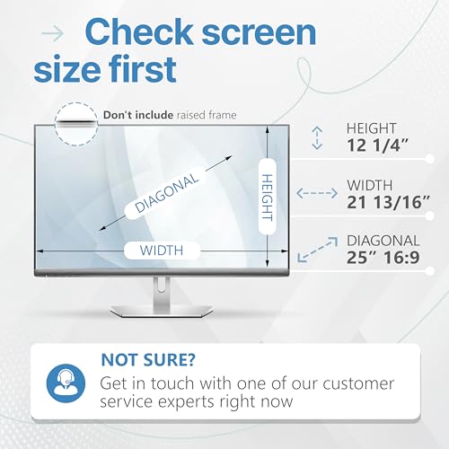 VINTEZ 25 Inch 16:9 Privacy Screen for Computer Monitor and Laptop - Anti Glare Protector Film Blue Light Filter Eye Protection - Computer Screen Privacy Shield, [1 Pack] - Image 4