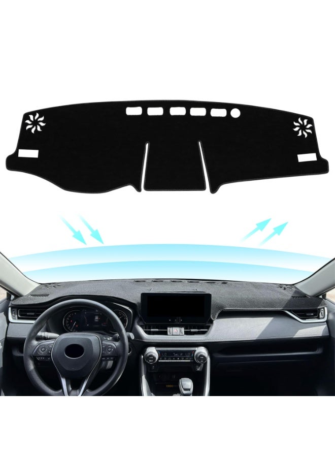 KGL BROSISS Dashboard Cover Mat for Toyota RAV4 2019–2021 – Custom-Fit Anti-Slip Dash Protector, UV & Heat Resistant Dashboard Carpet, Reduces Glare, Prevents Cracking & Fading - Image 1