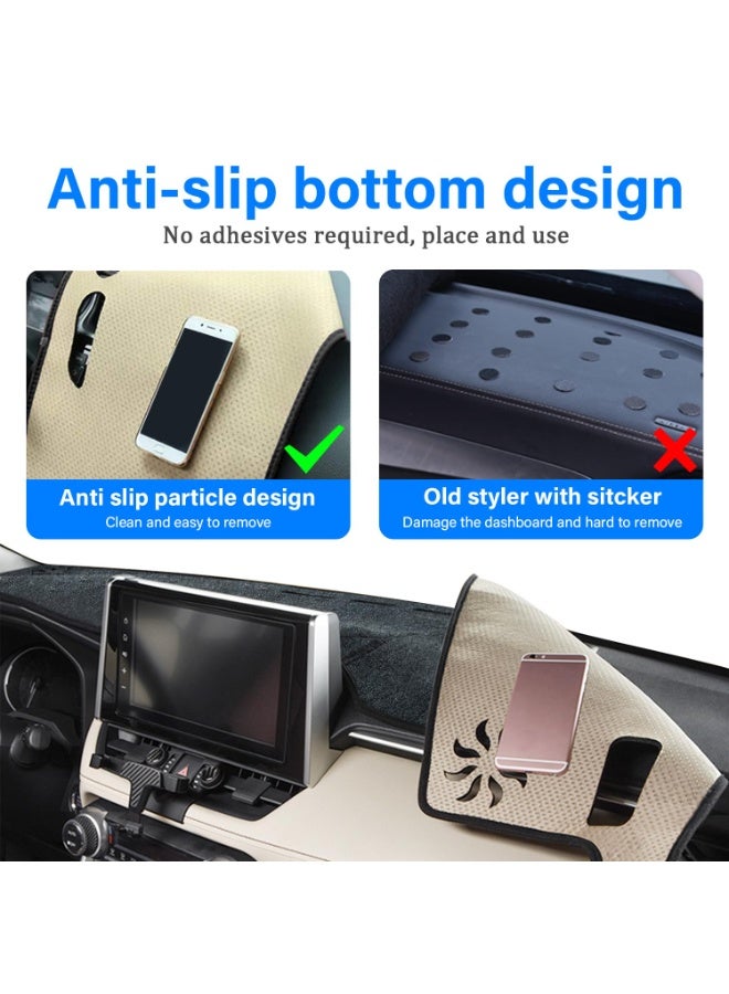 KGL BROSISS Dashboard Cover Mat for Toyota RAV4 2019–2021 – Custom-Fit Anti-Slip Dash Protector, UV & Heat Resistant Dashboard Carpet, Reduces Glare, Prevents Cracking & Fading - Image 3