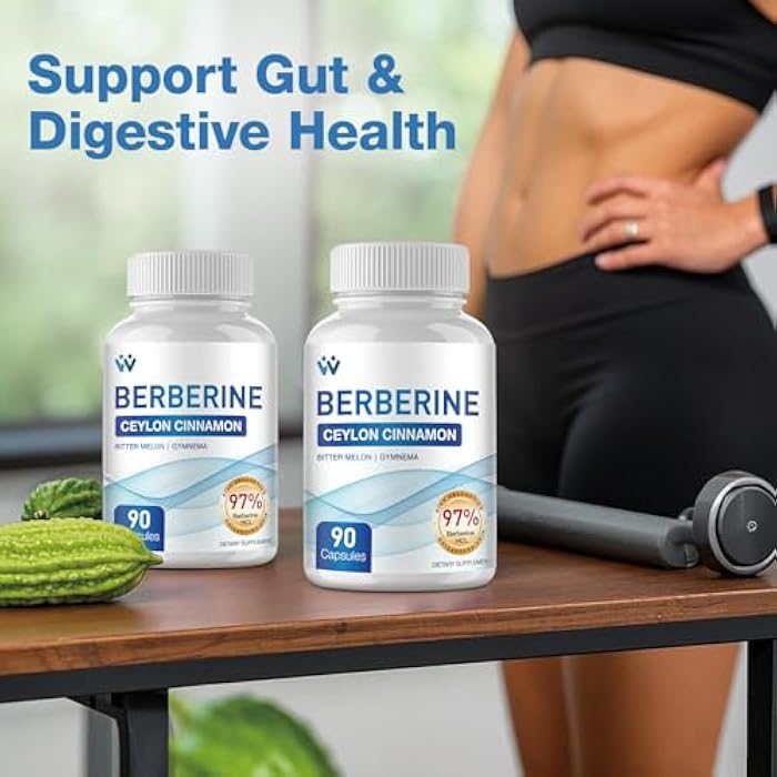 WACHRAY Berberine Supplement 1500mg - Berberine with Ceylon Cinnamon, Berberine HCl 97% Purity Complex Supplements, Non-GMO Vegan - 180 Capsules - Image 4