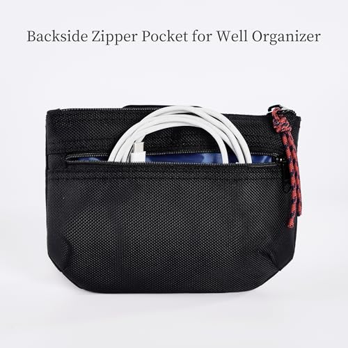 RE ROUGH ENOUGH Rough Enough Small Tech Organizer Travel Case for Electronics & Cords - Cable Storage Bag Black - Image 5