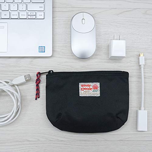RE ROUGH ENOUGH Rough Enough Small Tech Organizer Travel Case for Electronics & Cords - Cable Storage Bag Black - Image 3