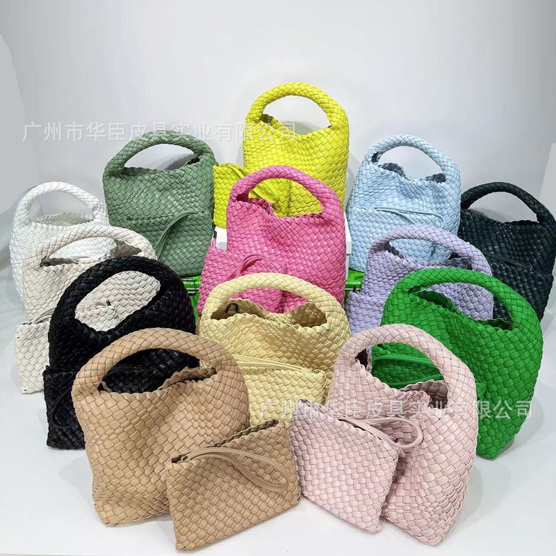2024 Han-Style Woven Bag Women'S Style Western Style Bag Women'S And Mother'S Bag Small Bag Large Capacity Vegetable Basket Bag - Image 2
