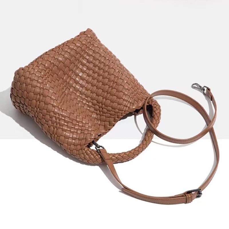 2024 Han-Style Woven Bag Women'S Style Western Style Bag Women'S And Mother'S Bag Small Bag Large Capacity Vegetable Basket Bag - Image 4