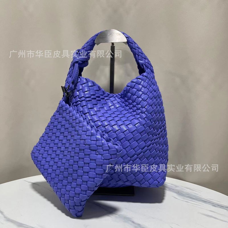 2024 Han-Style Woven Bag Women'S Style Western Style Bag Women'S And Mother'S Bag Small Bag Large Capacity Vegetable Basket Bag - Image 1