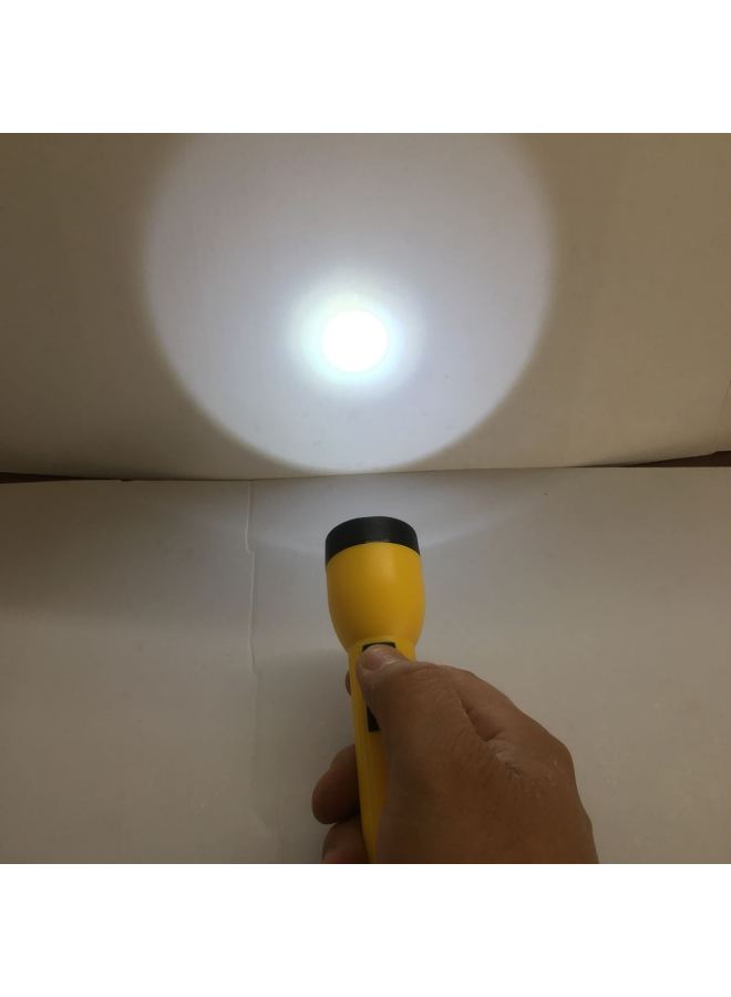 Old-fashioned Flashlight 2 5th Battery Household Durable Power Outage Emergency Lighting Students The Elderly Night Outdoor Portable-Product Specifications:602 Yellow White Light + 1 Led Bulb + 2 Aa Batteries  - Image 2