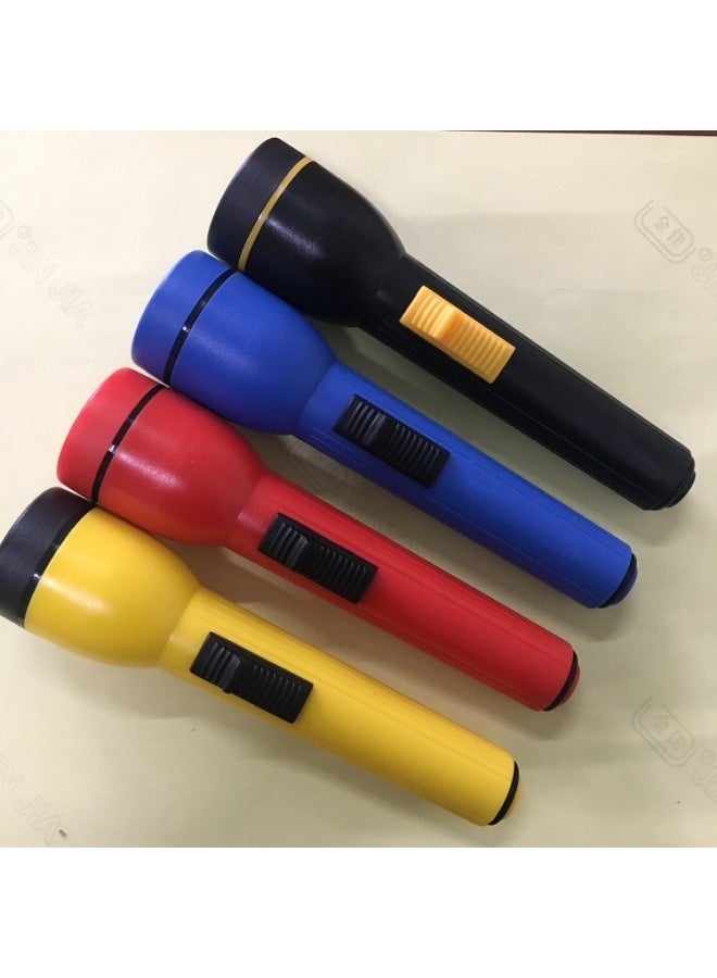 Old-fashioned Flashlight 2 5th Battery Household Durable Power Outage Emergency Lighting Students The Elderly Night Outdoor Portable-Product Specifications:602 Yellow White Light + 1 Led Bulb + 2 Aa Batteries  - Image 5