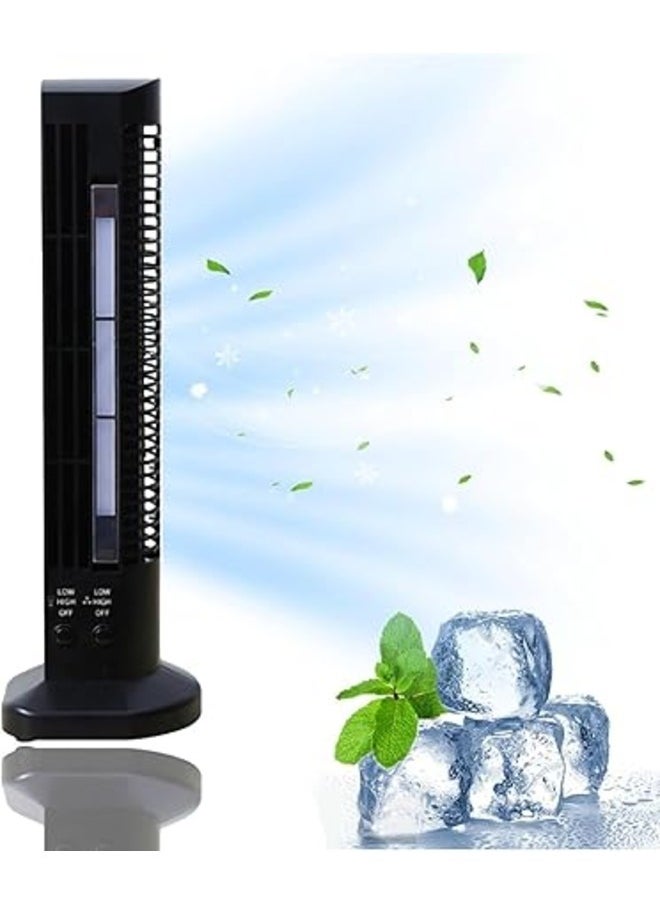 Kimaya 2 in 1 Mini Table Lamp Fan Desk Light Tower Folding Light Desk Lamp Reading Light Black 2 in 1 Pc  - Image 2