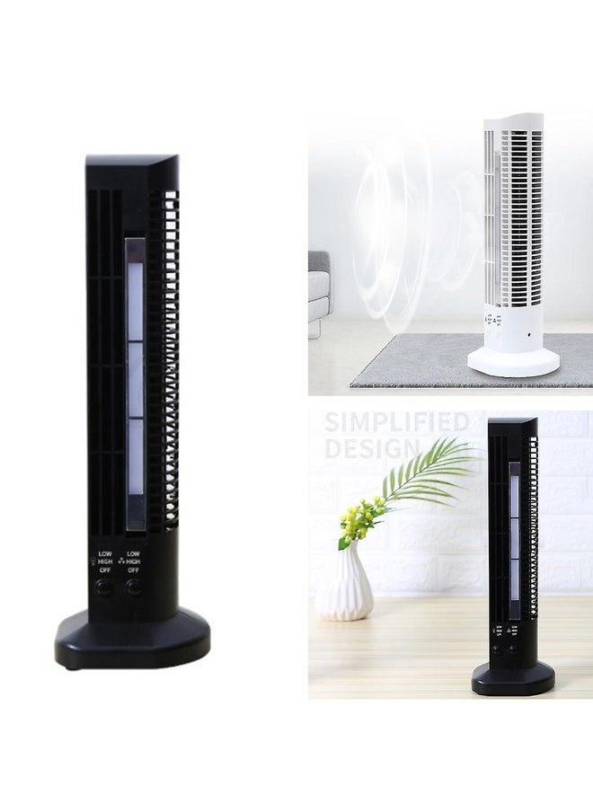 Kimaya 2 in 1 Mini Table Lamp Fan Desk Light Tower Folding Light Desk Lamp Reading Light Black 2 in 1 Pc  - Image 5