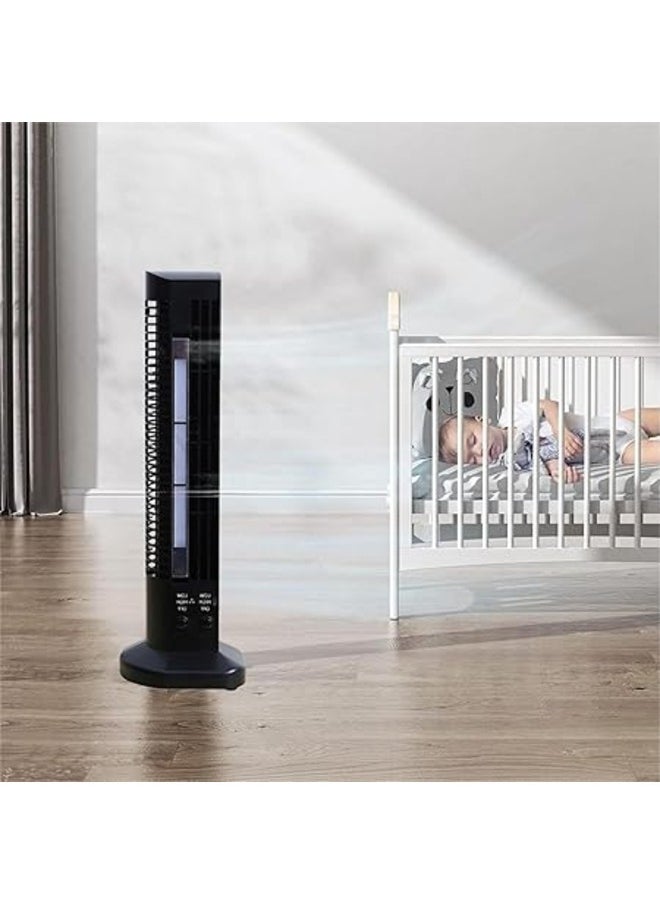 Kimaya 2 in 1 Mini Table Lamp Fan Desk Light Tower Folding Light Desk Lamp Reading Light Black 2 in 1 Pc  - Image 4