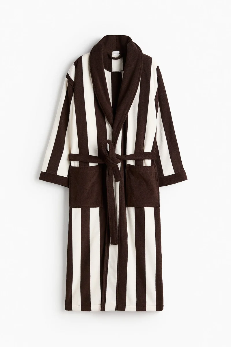 اتش اند ام روب استحمام من القطن التيري