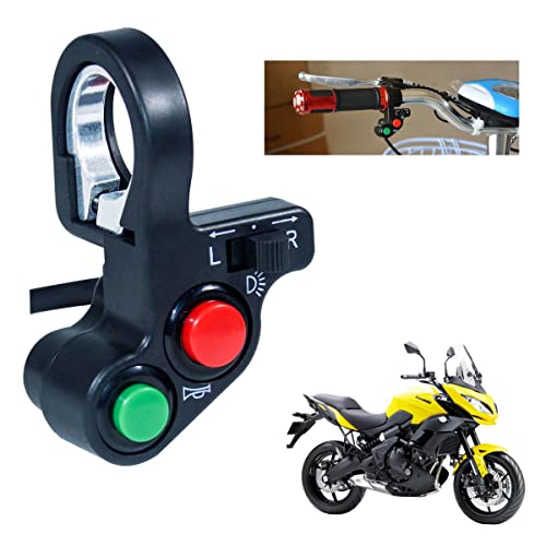 Asryd Bike Handlebar Multipurpose 3 Way Switch Fog Light/headlight push button On/Off Switch with Horn Push Switch and indicator switch For Kawasaki Versys 650 (Pack of 1) - Image 1