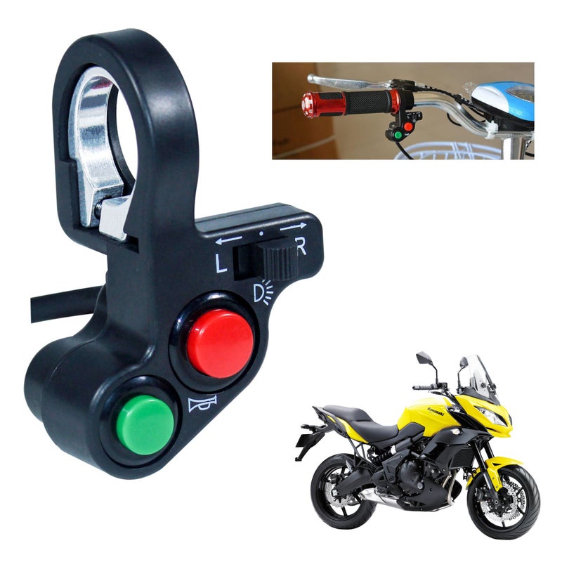 Asryd Bike Handlebar Multipurpose 3 Way Switch Fog Light/headlight push button On/Off Switch with Horn Push Switch and indicator switch For Kawasaki Versys 650 (Pack of 1) - Image 5