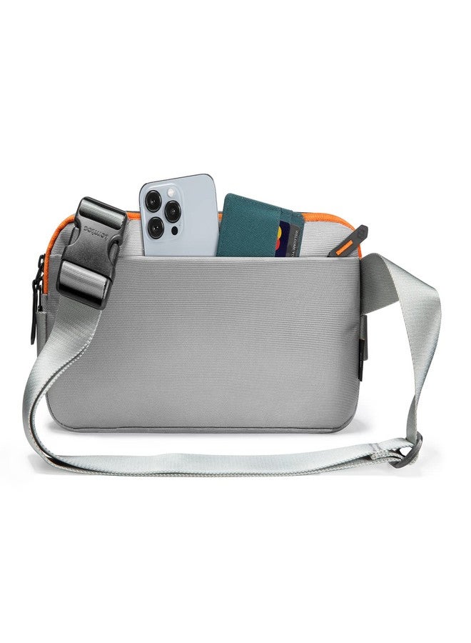 tomtoc Compact EDC Sling Bag 3L-10L, Minimalist Crossbody Bag Chest Shoulder Pack for Men Women, X-pac/Recycled Polyester, Space Gray, S(Fits iPad Mini), Stylish - Image 5