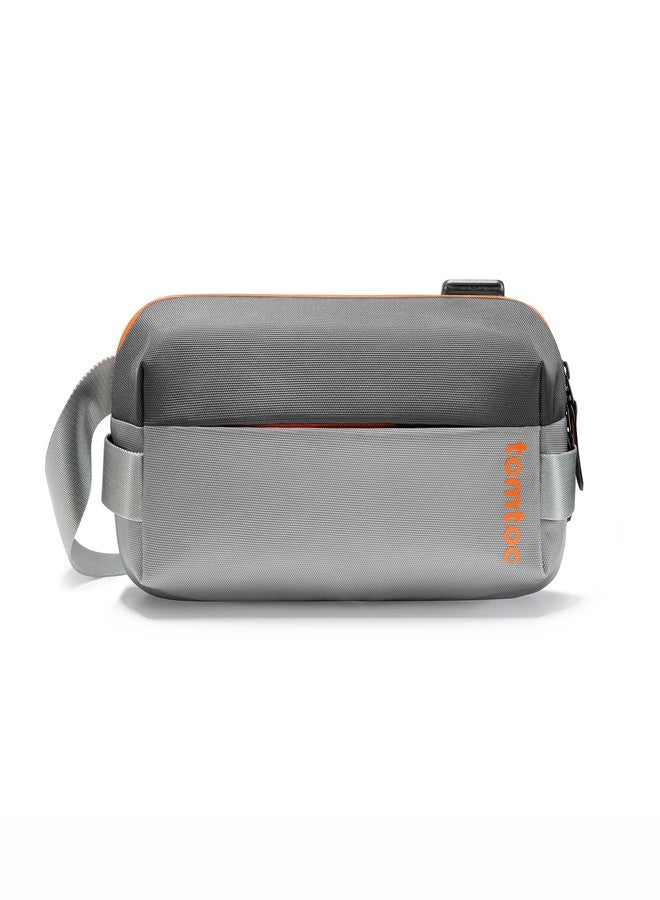 tomtoc Compact EDC Sling Bag 3L-10L, Minimalist Crossbody Bag Chest Shoulder Pack for Men Women, X-pac/Recycled Polyester, Space Gray, S(Fits iPad Mini), Stylish - Image 1