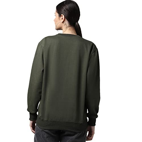 Mack JONNEY Women Regular Fit Cotton Round Neck Sweatshirts(Olive_XX-Large_Pack of 1)-SW_45_Olive_001-XXL - Image 4