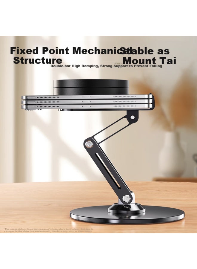 Stiger Upgraded Full Metal Phone Stand Desktop Ipad Tablet Folding Telescopic Support Stand 360° Rotation Three-Axis Adjustment Gaming Online Classes Binge-Watching Multi-Functional - Image 5